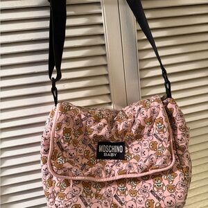 Moschino Baby Pink Bear Pattern Bag